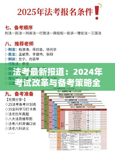 法考最新报道：2024年考试改革与备考策略全解析