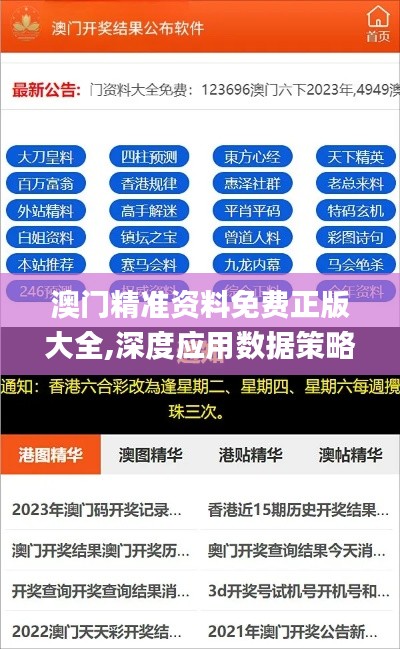 澳门精准资料免费正版大全,深度应用数据策略_进阶版2.542