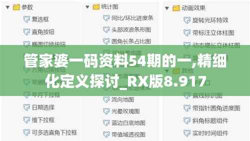 管家婆一码资料54期的一,精细化定义探讨_RX版8.917