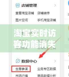 淘宝实时访客功能消失:影响与应对策略