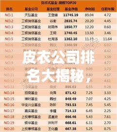 皮衣公司排名大揭秘，权威榜单，选购指南！