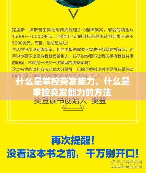什么是掌控突发能力,什么是掌控突发能力的方法